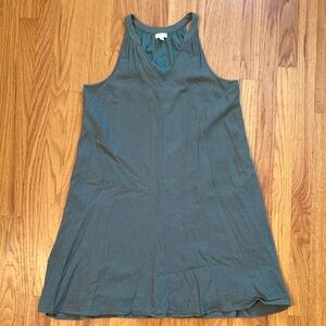 Garnet Hill Women's Cotton Gauze Beach Dress Coverup - Green - Women's Size S